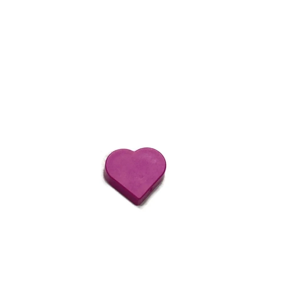 NEW LEGO 1x1 Dark Pink Heart Shaped Flat Smooth Tiles Part # 39739 100 QTY Love